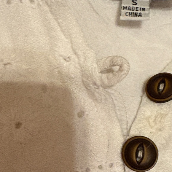 Skylar + Madison White Button-Front Mini Dress - Picture 6 of 8